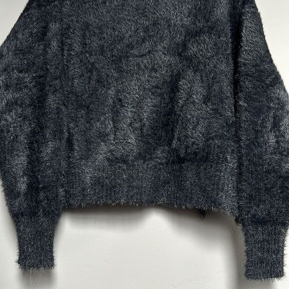 NWT Altar’d State Dressy Emory Eyelash Sweater in Black Oversized Boxy XS - Picture 7 of 13